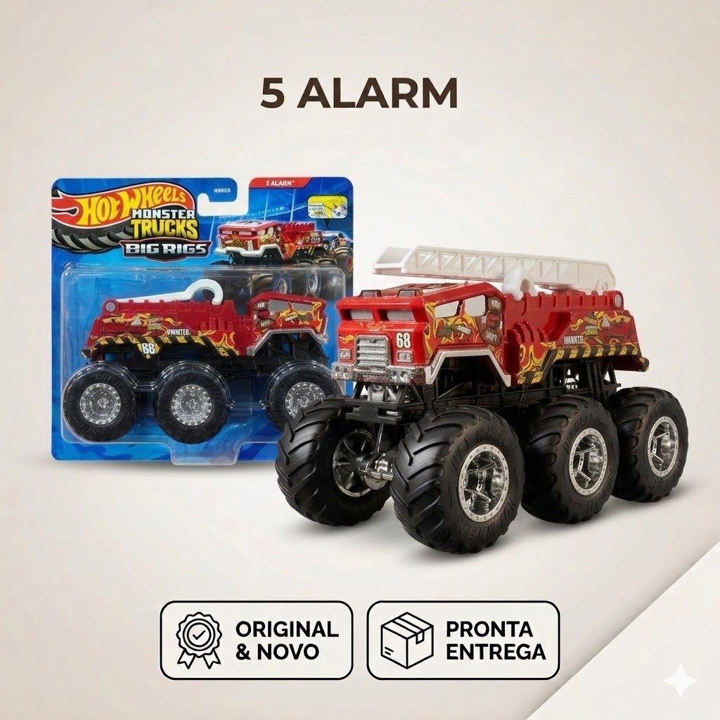 Hot Wheels Monster Truck 5 Alarm Big Rig 1:64 - Original Mattel ...