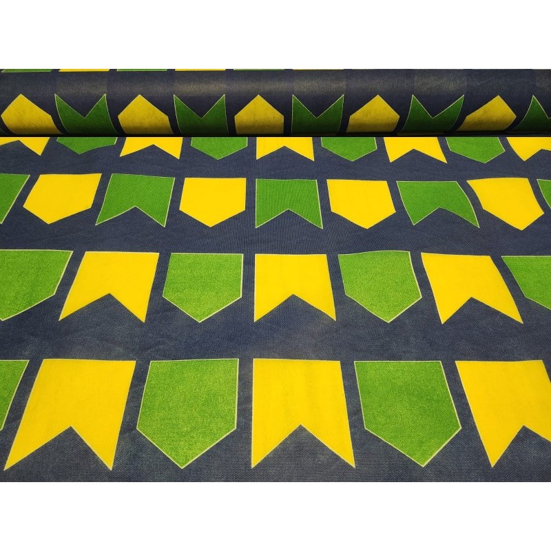 TNT Estampado Bandeirinhas Verde Amarelo – 1m x 1,40m Decoração Festa Junina, Arraiá e Copa do Mundo em Oferta na Shopee