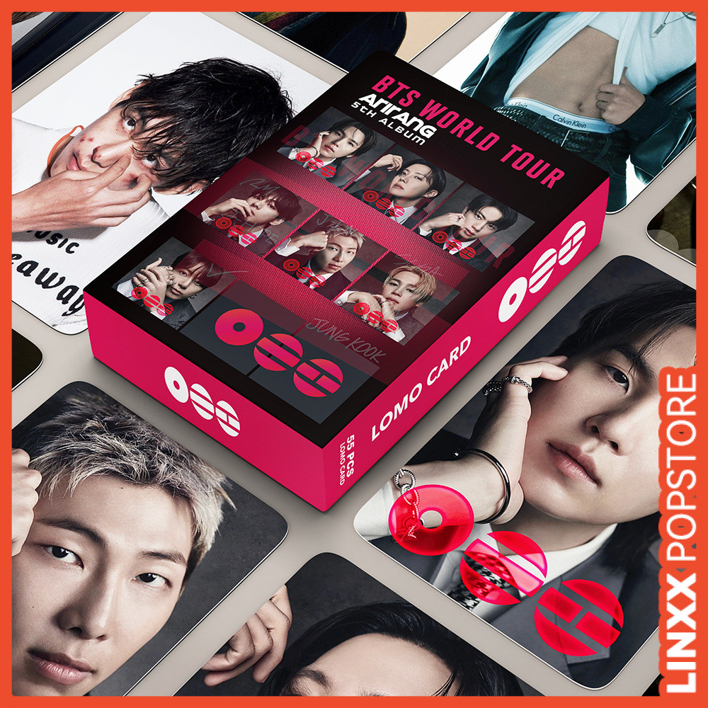 LINXX 55 Pcs Cartões Lomo WORLD TOUR ARIRANG Série BTS Kpop Boy