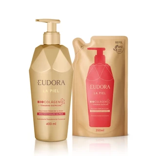 Eudora Kit La Piel Tâmaras Egípcias: Hidratante Desodorante Corporal 400ml + Refil Hidratante Desodorante Corporal 350ml em Oferta na Shopee