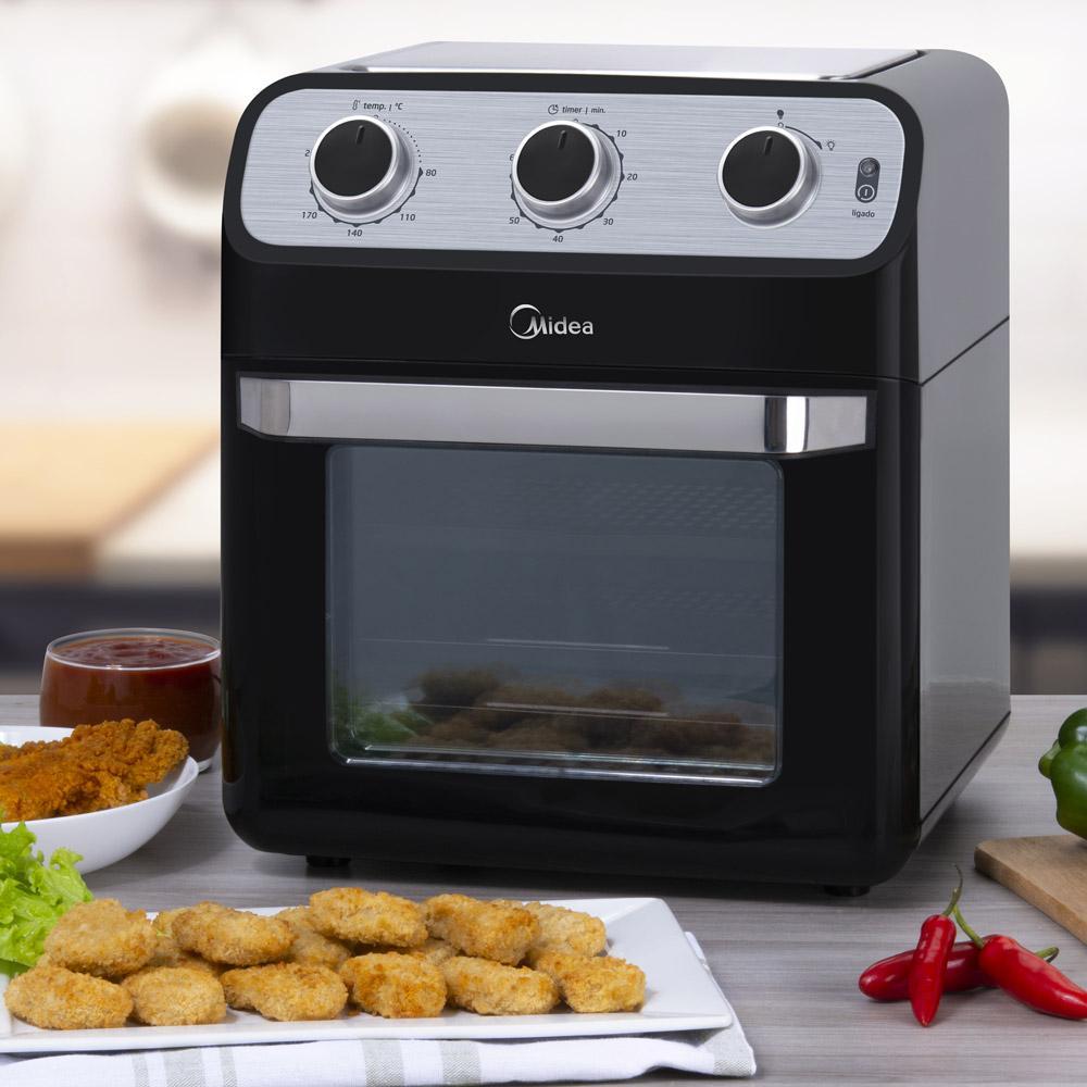Fritadeira Air Fryer 12L Midea Oven FFA20P2 Preta 220V | Shopee Brasil