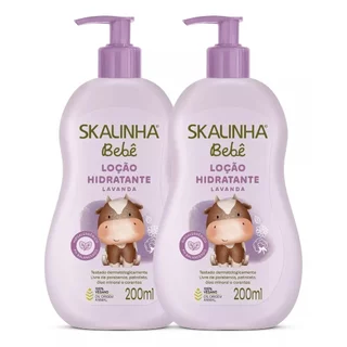 Kit 02 Loção Hidratante Skalinha Bebê 200ml Lavanda em Oferta na Shopee