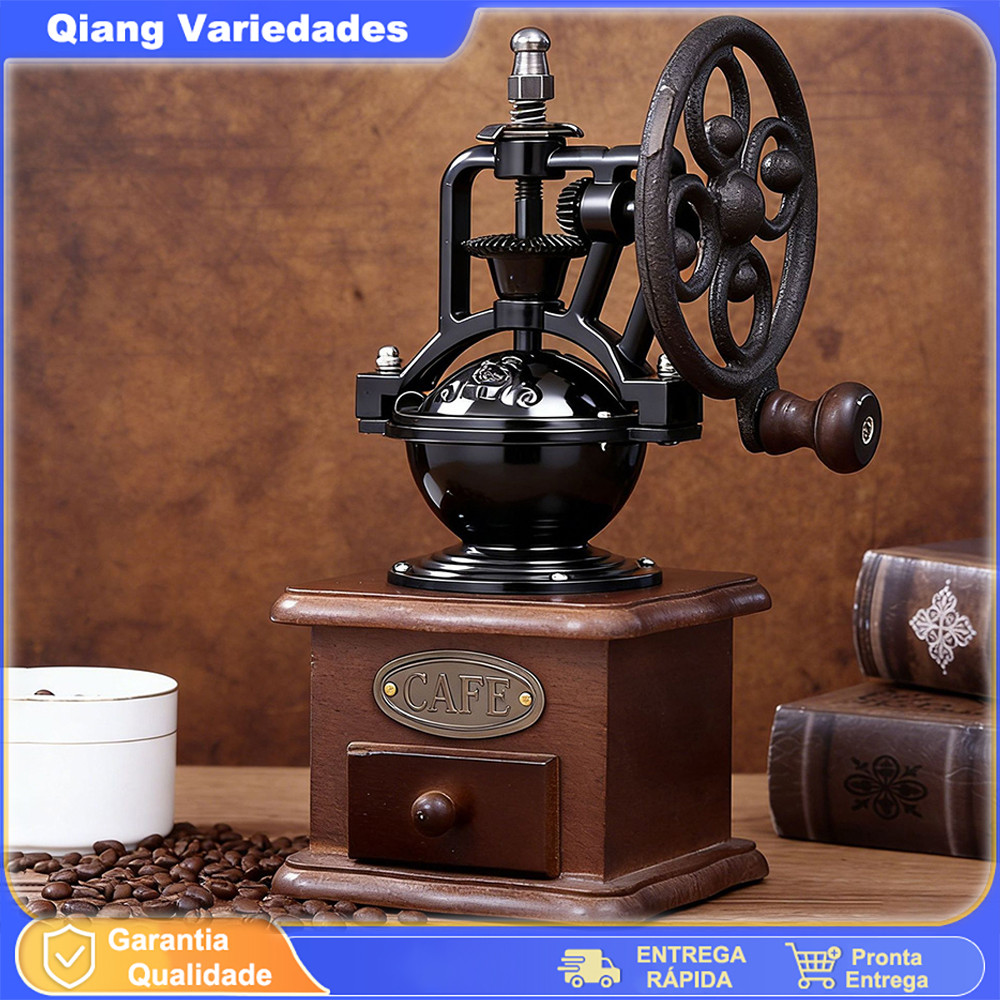 Moedor De Café Manual Compacto Com Ajuste De Grão