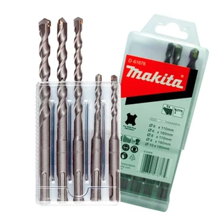 Jogo de brocas para concreto 6 a 10 mm 5 peças SDS Plus - Makita em Oferta na Shopee