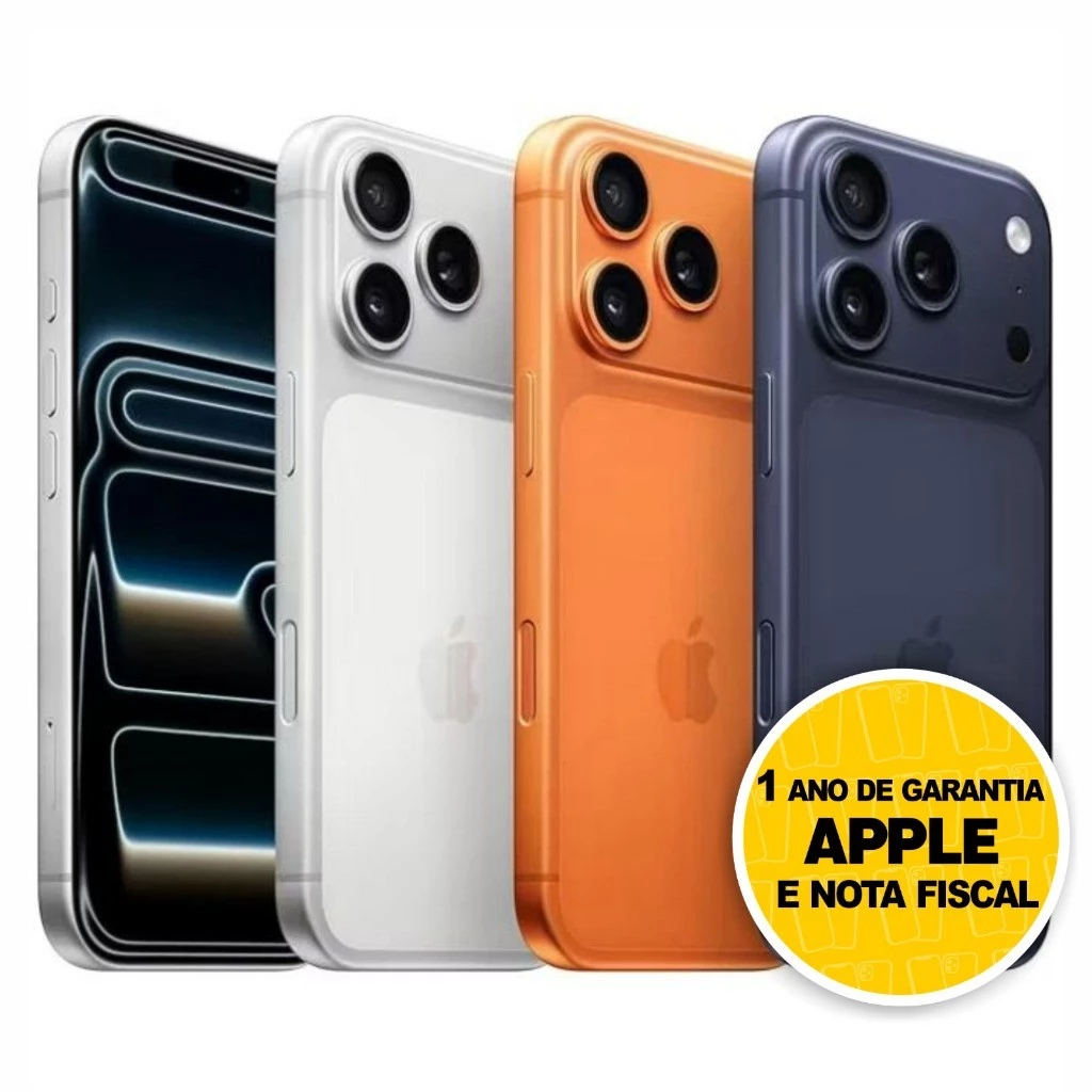 Celular IPhone 17 Pro Max 256GB 5G Dual E sim Lacrado Original 1 Ano De Garantia Apple