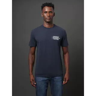 Camiseta Masculina Ny Address Calvin Klein Jeans - Marinho em Oferta na Shopee