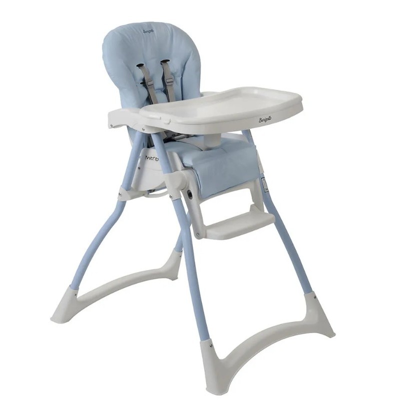 Cadeira de Alimentação Bebê Merenda Baby Blue Burigotto Reclinável 4 ...
