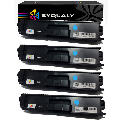Kit 4x Toner Byqualy Compatível Brother Tn419 Tn439 Ciano Hl