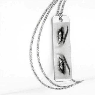 Colar Pode Molhar Aço Inox Olhar Sorriso Cordão Corrente Personalizados Namorados Masculino e Feminino