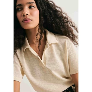 Polo Feminina Regular Texturizada em Oferta na Shopee