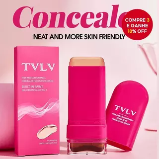 TVLV Eraser Corretivo Bastão Base com Pincel Creme de Base à Prova d'Água Longa Duração Não Borra em Oferta na Shopee