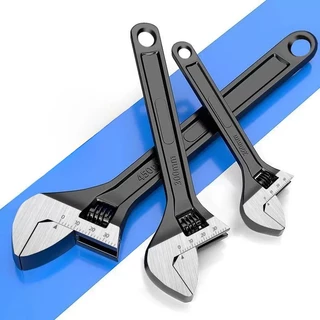 Chave Inglesa Ajustável 6''8''10''12''- Aço Carbono Cromado, Resistente a Aruela e Fricção