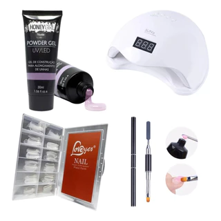 Kit Cabine Polygel Espátula Molde F1 P Unha Uso Profissional em Oferta na Shopee