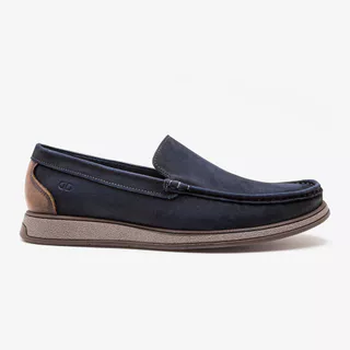 Mocassim Masculino Couro Nash Azul em Oferta na Shopee