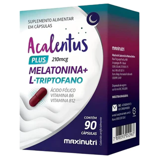 Acalentus Plus Melatonina + L triptofano 90 Cáps Maxinutri em Oferta na Shopee