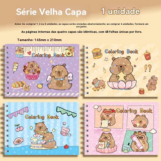 Livro de Colorir Capivara cute 50 Folhas Caderno de Desenho Pintura Coloring Book infantil em Oferta na Shopee