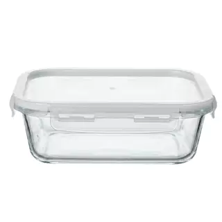 Pote Hermético de Vidro Borossilicato com Travas Retangular 1040ml - Vista Home em Oferta na Shopee