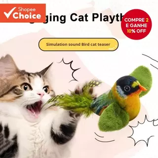 Brinquedo De Gato Simulação Realista Pássaro De Pelúcia Para Gatos E Cães Toque Fonação Física em Oferta na Shopee