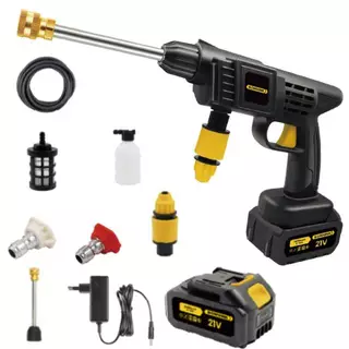 Lavadora de alta pressão a baterias 21V com 2 bateria e acessórios - BOM-7001 - Bomvink em Oferta na Shopee
