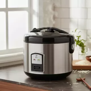 Panela Elétrica De Arroz 127V Anti Aderente Cozinha Rápido Mantém Aquecido 8 Xicaras Inox 500w 1.5L em Oferta na Shopee