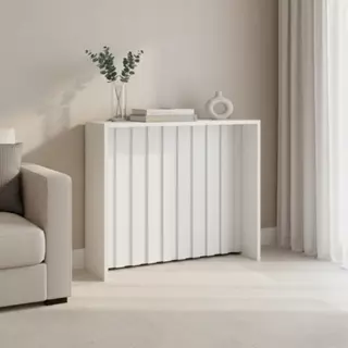 Balcão Aparador Ripado Milla Branco Carraro Sala de Estar em Oferta na Shopee