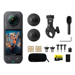 Câmera De Ação Insta360 X5 Motorcycle Bundle (cinsaaha) 8k P Preto em Oferta na Shopee