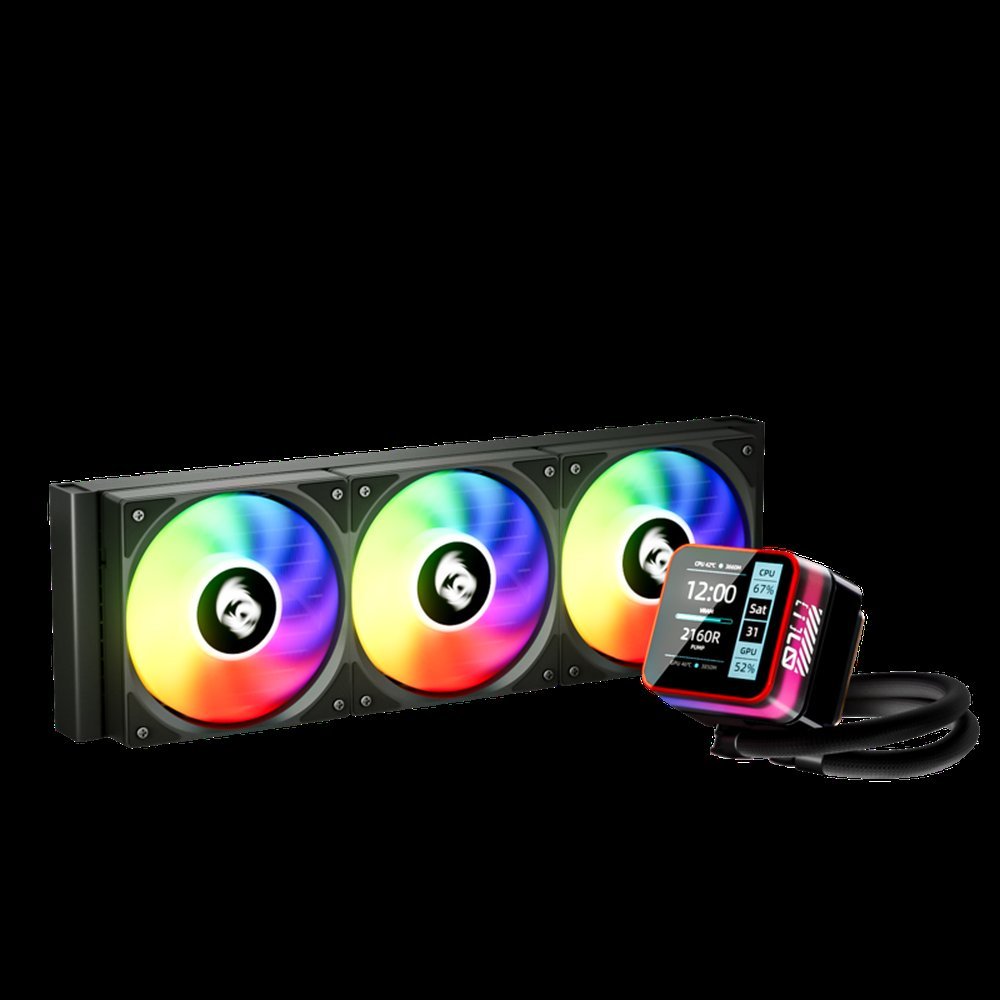 Water Cooler Redragon CCW-3015R Preto 360mm ARGB Intel/AMD com Display LCD 2.73”