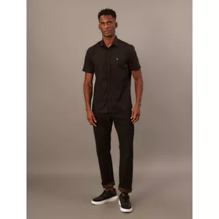 Camisa Manga Curta Calvin Klein Jeans Básica Com Logotipo - Preto em Oferta na Shopee