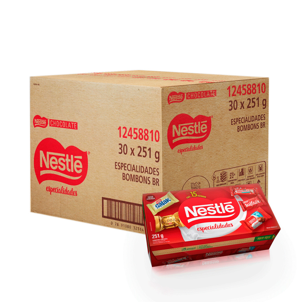 Kit com 30 caixas bombom Nestlé 220g | Shopee Brasil