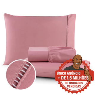 Jogo de Lençol Cama Casal Queen King Solteiro Berço 400 Fios Micropercal Com Fronha em Ponto Palito em Oferta na Shopee
