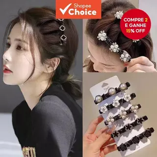 Versátil Dupla Camada Bico De Pato Grampo De Cabelo Trança Franja Clipe Presente De Ano Novo Para Mulheres em Oferta na Shopee