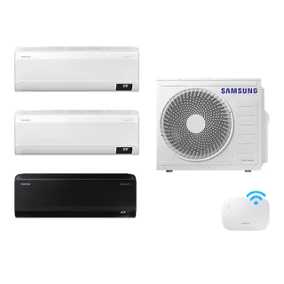 Tri-Split Samsung WindFree 24.000 BTUs (1x9000 Black Edition -2X9000 White) Q/F com WiFi 220V em Oferta na Shopee