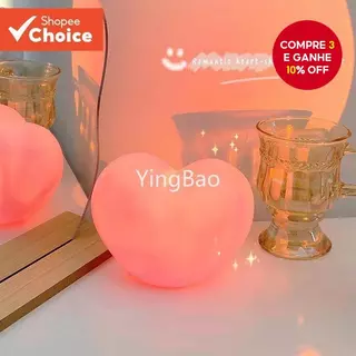 Lâmpada De Mesa Criativa Love Heart Night Light Desk Romântica De Casamento Para Decoração De Quarto Com Bateria Grátis em Oferta na Shopee