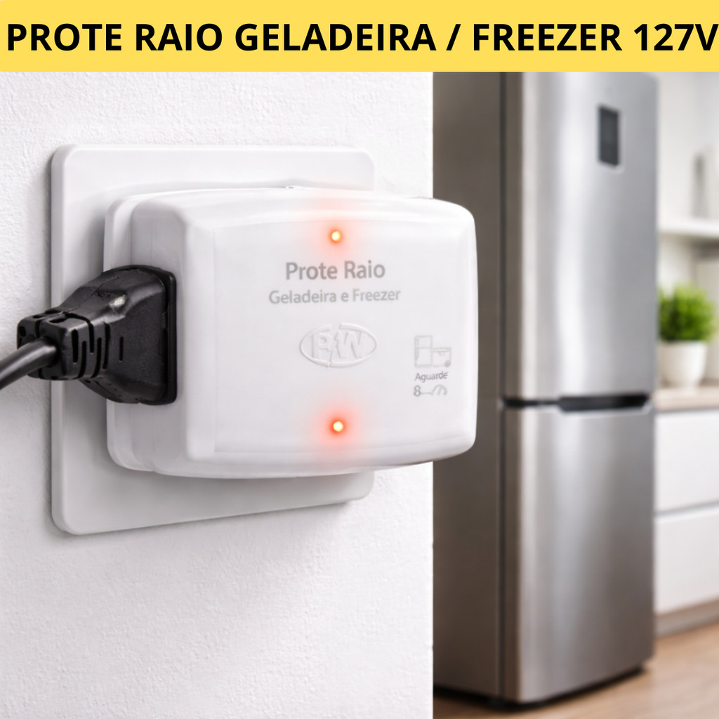 Prote Raio Geladeira Freezer Contra Raios Surtos E Quedas De Energia ...
