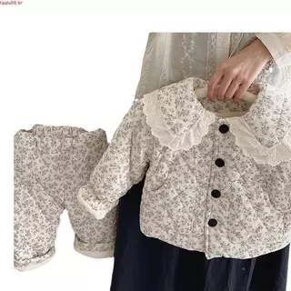 2023 Nova Coleção De Inverno De Pijamas Infantis : Roupas De Veludo Para Meninas Espessadas Com Três Camadas De Intercal em Oferta na Shopee