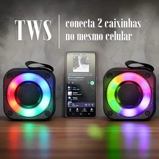 CAIXA DE SOM RGB BLUETOOTH ALTOMEX 10W