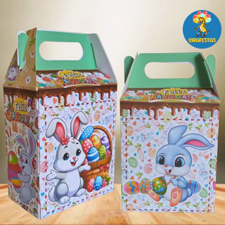 Até 30x Unidades Caixinhas Maletinha/Maleta - Coelho da Páscoa em Oferta na Shopee