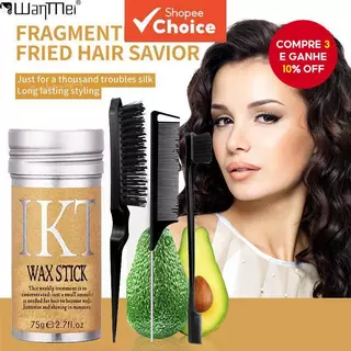 Conjunto de Cera para Cabelo, Pente, Escova de Sobrancelha e Tratamento de Bordas para Uso Doméstico, 4 Peças. em Oferta na Shopee
