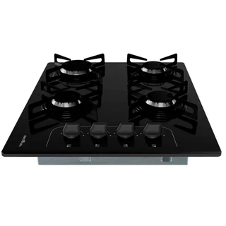 Cooktop Britânia BCT4P de Vidro Temperado 8mm 4 Bocas à Gás Bivolt Acendimento Superautomático em Oferta na Shopee