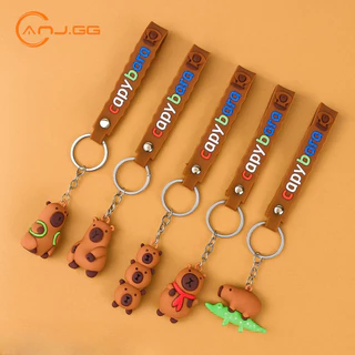 kit 5  Pingente de chaveiro capivara de desenho animado Envio aleatório em Oferta na Shopee