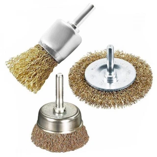 Jogo de escova circular ondulado encaixe 1/4" 3 peças - BFH0104 Bestfer em Oferta na Shopee