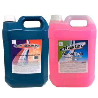 Combo Faxina 10 Litros Água Sanitária E Limpa Tudo Sabão de Querosene em Oferta na Shopee
