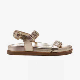Papete Feminina Iris Couro Dourado em Oferta na Shopee