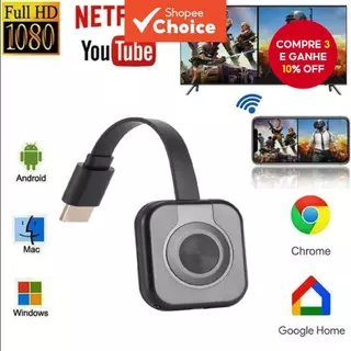 Dongle de exibição WiFi sem fio, adaptador de vídeo HD 1080P para MiraScreen, suporte HDMI espelhamento de tela, em Oferta na Shopee