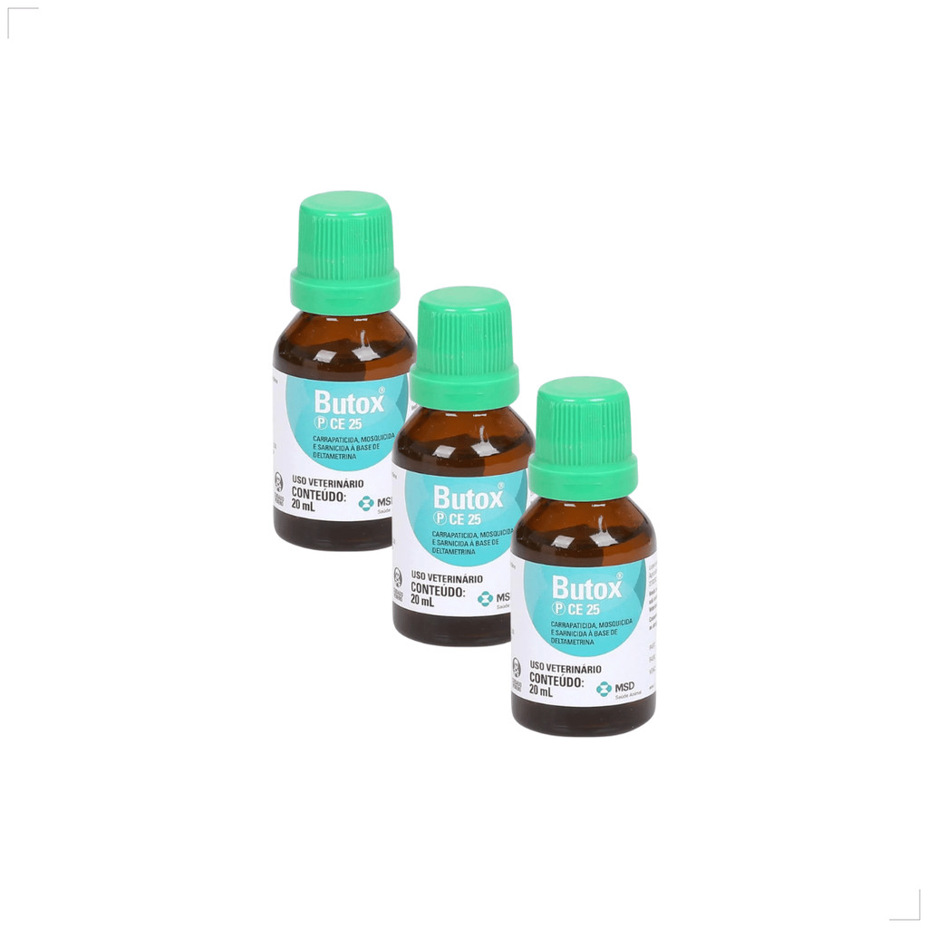 kit 3 Butox 20ml Antipulgas e Carrapatos para Cães e Gatos carrapato ...