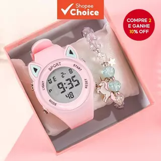 Relógio Infantil Com Pulseira Conjunto De Presente Esportivo Digital Para Caixa De Estudante em Oferta na Shopee