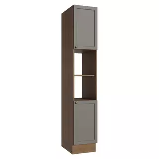 Paneleiro 40 cm 2 Portas e 2 Nichos Rustic/Cinza Vik Madesa em Oferta na Shopee