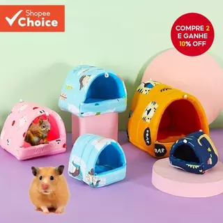 Ouriço Chinchila Hamster Pequenos Animais Bonito Ninho Caverna Rato Casa Quente em Oferta na Shopee