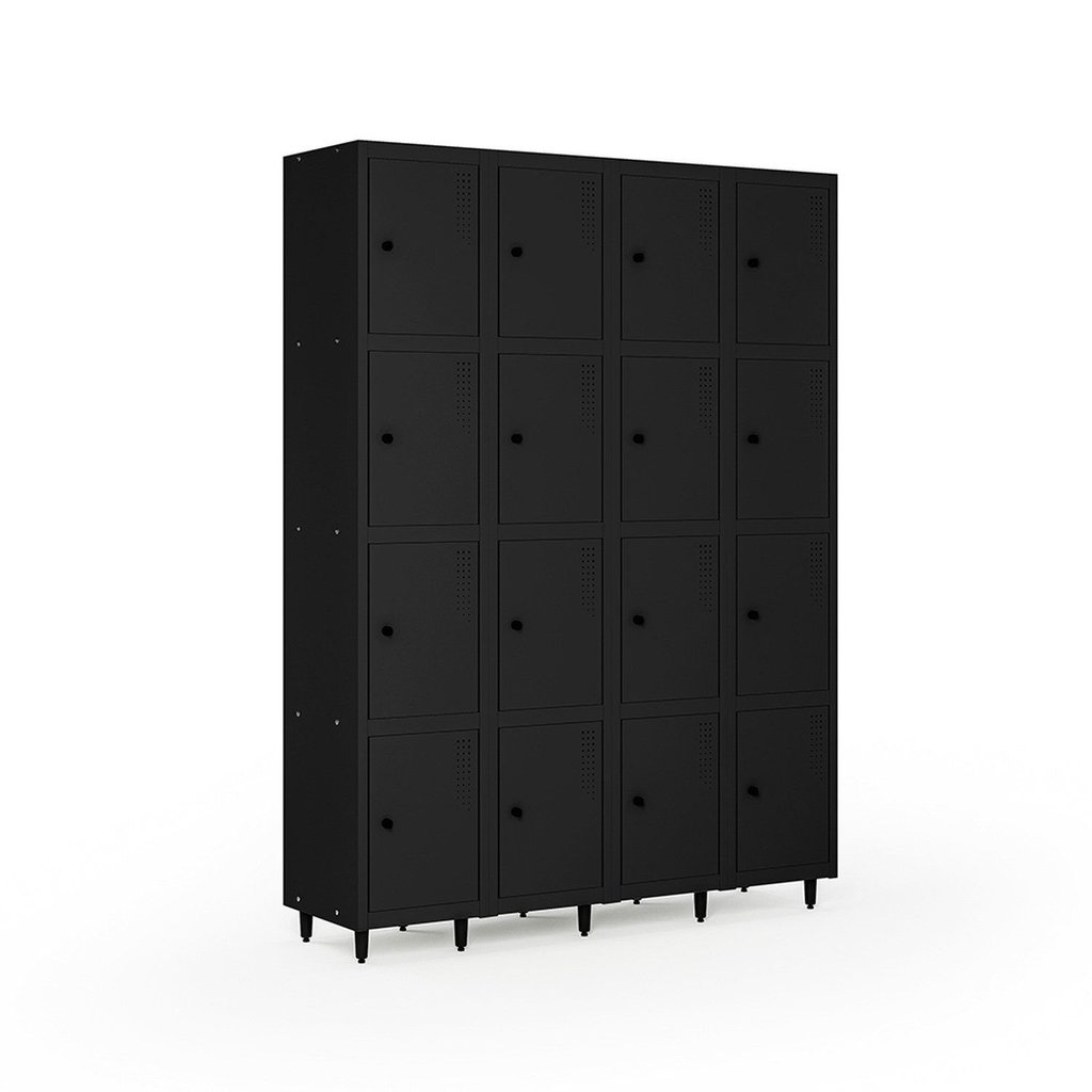 Armário Roupeiro Locker Guarda-volume de Aço 16 Portas Pequenas com ...