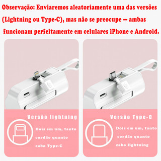 Carregador 2em1 Portátil: Bateria 10000mAh + Base Sem Fio para iPhone e Android Tipo-C — foto 2 — Achou Levou Brasil
